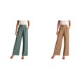 thumbnail image 1 of (2-Pack) Rinsvye Women Tailored Wide Leg Trousers Commute Wear High Waist Design Pockets Included Belt Accessory Stylish Look Durable Fabric Comfort Fit All Day Use, 1 of 6