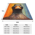 thumbnail image 3 of Honeii Colorful Painted Duck Print Fleece Blanket - Throw Blanket for Bed, Sofa, Couch, Camping, and Travel , Microplush Ultra Soft Warm Blanket-40"x30", 3 of 7