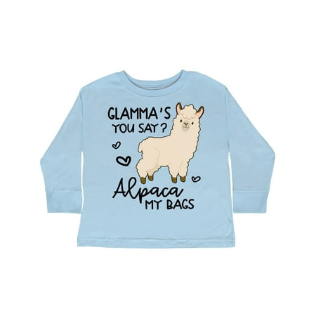 

Inktastic Glamma s You Say Alpaca My Bags Gift Toddler Boy or Toddler Girl Long Sleeve T-Shirt