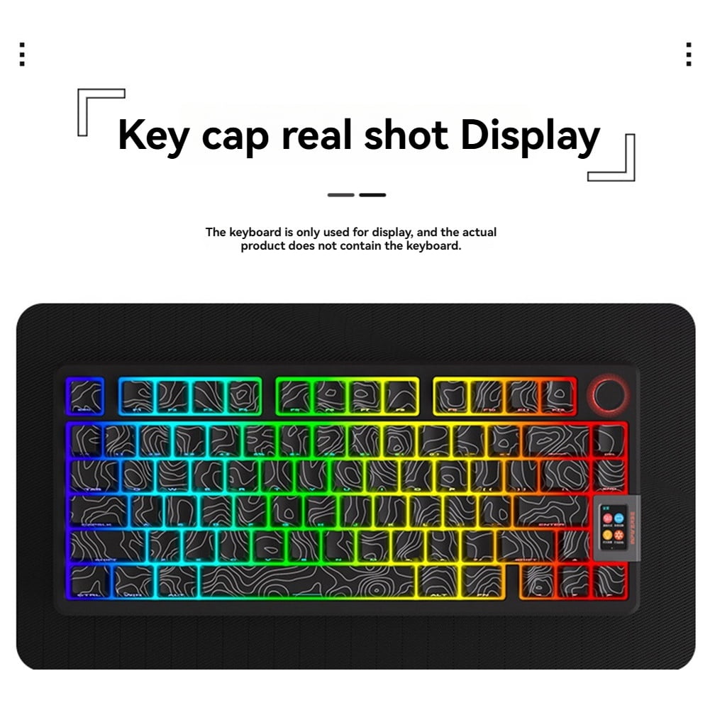 PBT Keycaps Side Print Backlit Keycap Topographic Dye-Sub Key Caps Cherry Profile for Mx Gamer Mechanical Keyboard,1set * keycaps