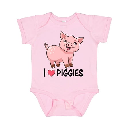 

Inktastic I Love Piggies- Cute Pig Gift Baby Boy or Baby Girl Bodysuit