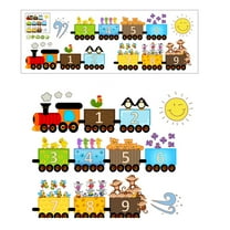 Removable Stickers Cartoon Train Stickers Wall Sticker Learning Classroom for Child‘s Bedroom Decorative