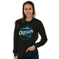 thumbnail image 4 of Oregon Pacific Crest Mountains Retro Long Sleeve TShirt Men Women Brisco Brands S, 4 of 6