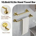 thumbnail image 6 of 6 Pieces Bathroom Hardware Set Brass Wall Mount Bathroom Accessory Towel Bar Set, 6 of 9