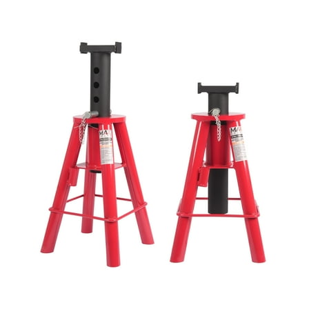 Maxority 10 Ton (20,000 lbs) Capacity Heavy-Duty Medium Profile Pin Type Adjustable Jack Stand for Trucks & Equipment, 1 Pair