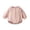 E130-Pink, variant on Baby Solid Long Sleeve Bodysuit, Spring Summer Cotton Soft Comfort Onesie, Fashion Newborn Round Neck Breathable Home Sleepwear 3-24 Months