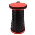 thumbnail image 1 of Taburete telescópico resistente de plástico ABS PP, gran capacidad de carga, portátil, estable, plegable, para pesca, camping, viajes, color rojo., 1 of 14
