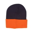 thumbnail image 2 of Two Tone Cuff Beanie - Navy/Orange, 2 of 4