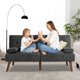 thumbnail image 2 of 3 in 1 Convertible Sofa Bed Upholstered Small Folding Loveseat Couch w/Removable Armrest, Modern Futon Recliner Sleeper My Lux Decor Round, 2 of 5