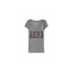 thumbnail image 1 of Aeropostale - Camiseta adornada con logotipo de lentejuelas para mujer, gris, grande, 1 of 2
