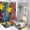 Coloryushi, variant on Colorful Textured Circle Pattern Bathroom Sets with Shower Curtain And Rugs, Incl with 12 Hooks,Toilet Lid Oval Rug