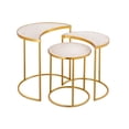 thumbnail image 4 of TOV Furniture Table d'Appoint Moderne en Métal Fer 19"H Blanc/or, 4 of 11