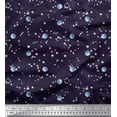 thumbnail image 1 of Soimoi Poly Georgette Fabric Moon & Galaxy Printed Fabric 1 Yard 52 Inch Wide, 1 of 3