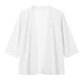 thumbnail image 5 of jjayotai Womens Summer Thin Cardigan 3/4 Sleeve Sheer Shrugs Trendy Open Front Loose Lightweight Cropped Cardigans, 5 of 6