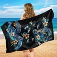 thumbnail image 3 of XYZCANDO Turtle Seat Cover Towel Waterproof and Sweatproof Towels Seats Covers Nonslip Flowers Stain Resistant Seat Cushion Protection for Gym Running Athletes Fitness Workout, 3 of 7