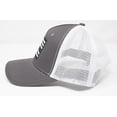 thumbnail image 3 of Thin Blue Line Flag Hat for Men and Women – Snapback Trucker Baseball Cap by International Tie (Grey White), 3 of 5