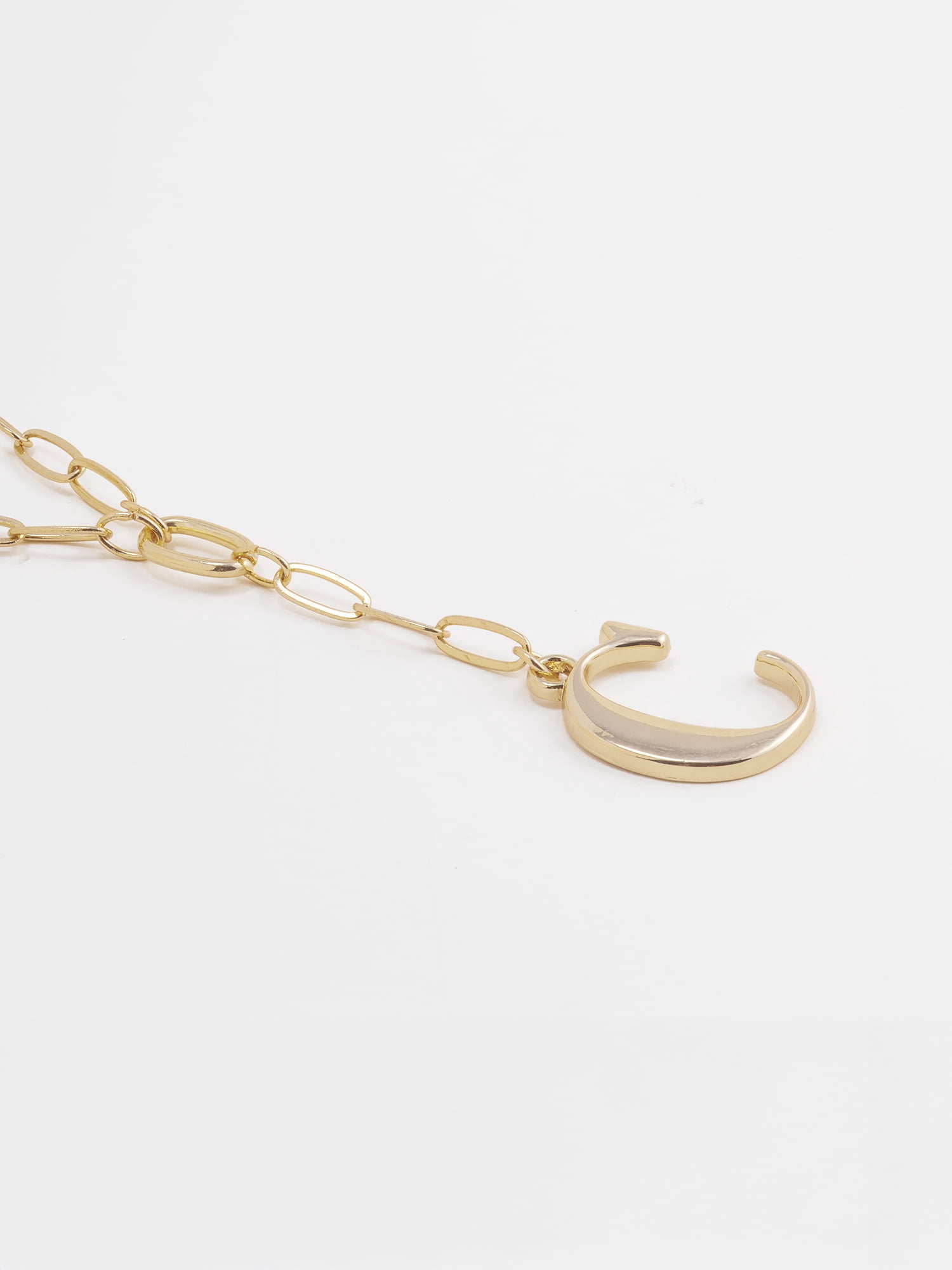 Time and Tru Women's Goldtone Initial Necklace, C