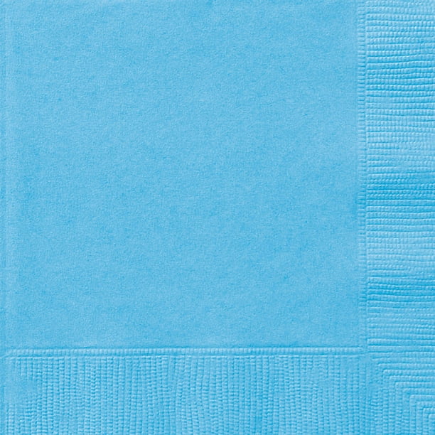 Paper Cocktail Napkins, 5 in, Light Blue, 20ct