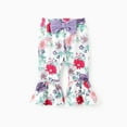 thumbnail image 6 of PatPat Baby Girl Outfit Sets Newborn Infant Baby Girls Clothes Long Sleeve Vintage Floral Romper Bell Bottom Pants Headband Outfit Set for Party Birthday Gift Purple 6-9 Months, 6 of 17