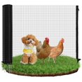 thumbnail image 1 of Temporary Fence with Posts, 3'x50' Snow Plastic Mesh Fencing with Fiberglass Stake Windbreak Rope, Movable Net Fencing for Dogs, Sheep, Lamps, Used in Garden, Backyard - Black, 1 of 5