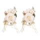 thumbnail image 1 of 2 Piezas de Pulseras de Corsage de Flores Champagne para Boda Novia Novio Ceremonia Fiesta, 1 of 6