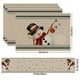 thumbnail image 3 of Manteles Individuales Navideños con Banderines, Juego de 5 Piezas, Estampado de Lino, Decoración Navideña | Poliéster | 180 X 33 Cm | Diseño con Copos de Nieve y Papá Noel, 3 of 6