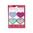 thumbnail image 1 of Retro Pop Glitter Heart Mini Patches, 4 Ct. by Horizon Group Usa, 1 of 3