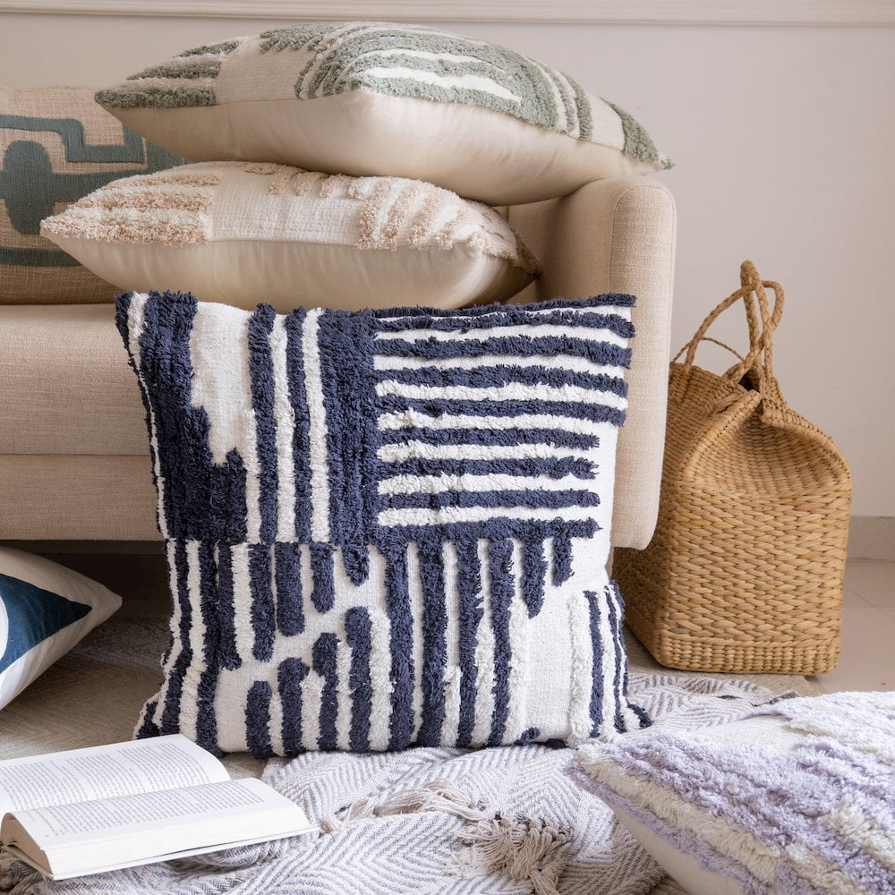 Ox Bay Geometric Shag Decorative Throw Pillow by Stacy Garcia, 22" x 22"