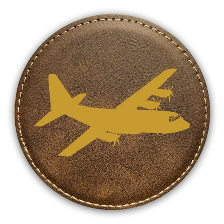 

C-130 Hercules Coaster Laser Engraved Leatherette - Round Coasters - Many Colors - Single / Coasters Sets - flying c130