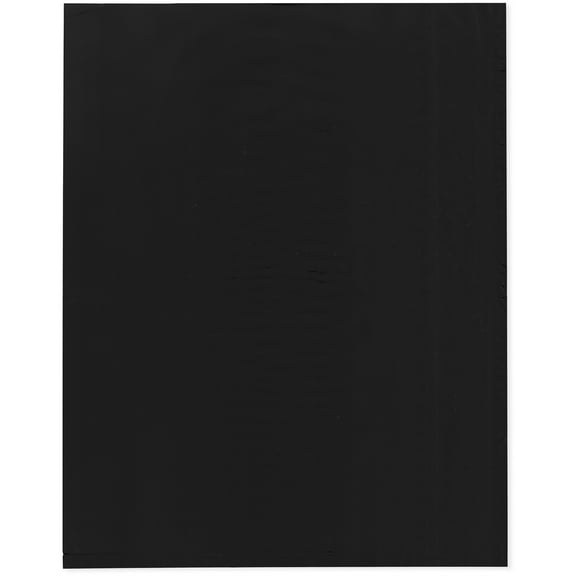 Plymor 12" x 15" (Pack of 100), Black 2 Mil Flat Open Plastic Poly Bags