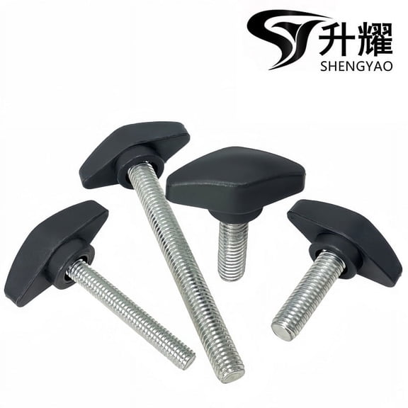 10 Pcs Clamping Knobs Threaded Thumb Screw On Type Plastic T Head Hand Bolt Knobs for Woodworking Jigs Fixtures