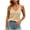 ❧401-Beige, variant on Women's Summer Solid Color V Neck Pineapple Lace Trim Adjustable Sleeveless Camisole Top Soft Breathable