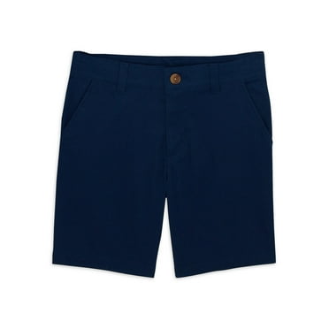 Wonder Nation Boys School Uniform Flat Front Shorts, Sizes 4-18 & Husky