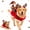 Style-D, variant on Santa Dog Costume, Santa Rider Pet Christmas Costume, Christmas Pet Outfit Cozy Holiday Party Wear with Reindeer Hood Design, Style-A, S