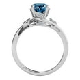 thumbnail image 5 of AoneJewelry 14K White, Yellow & Rose Solid Gold 1.00 Carat Blue Natural/ Round/ Diamond/ Solitaire Style Ring Sold By AoneJewelry, 5 of 5