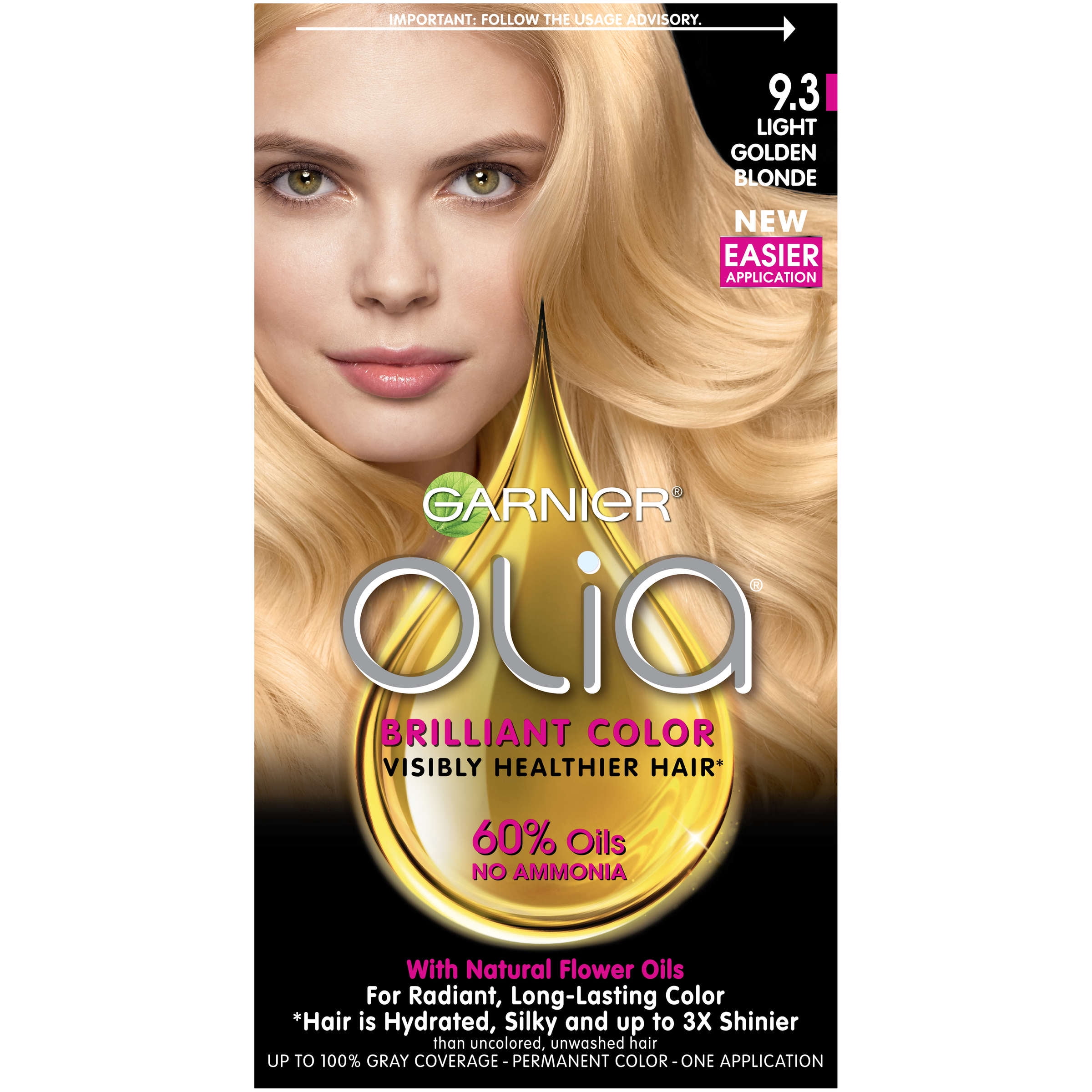 Garnier Olia Oil Powered Permanent Hair Color,  Light Golden Blonde, 1  kit 