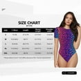 thumbnail image 5 of Salouo Leopard Neon Rainbow Gradient for Women's Short Sleeve Bodysuit,Sexy Bodysuits One Piece Round Neck Bodysuit Shapewear Tummy Control-X-Large, 5 of 7