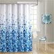 thumbnail image 1 of Cortina De Ducha Azul 180x200cm, Tela De Poliéster Impermeable A Prueba De Moho Lavable A Máquina Decorativa Cortina De Baño De Bañera Larga, con 12 Cortinas Rin, 1 of 5