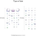 thumbnail image 4 of Cheerland Iridescent Lavender Butterfly Flower Garland,  Card Paper, 7pcs, 4 of 7