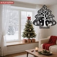 thumbnail image 3 of Stylized Metal Hanging Christmas Tree Wind Spinner - Intricate Patterns & Egg-Shaped Ornaments for Garden Decor Reindeer Silhouette Base, 3 of 7