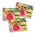thumbnail image 1 of Soimoi Yellow Modal Satin Fabric Stripe & Grandiflora Roses Floral Printed Craft Fabric by the Yard 42 Inch Wide, 1 of 3
