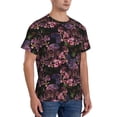 thumbnail image 2 of Bixox Men's Orchids Flowers Printed Short Sleeve Skinny Athletic T-Shirt, 2 of 6