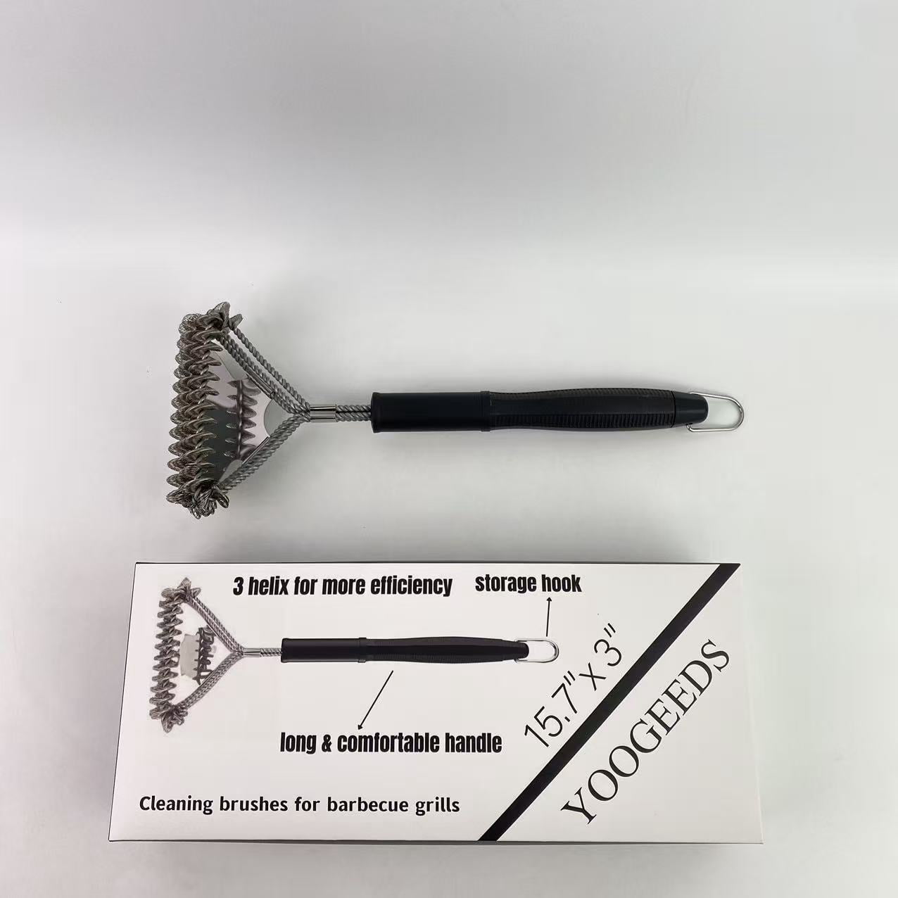 YOOGEEDSCleaning brushes for barbecue grills - Safe BBQ Brush for Grill -Stainless Grill Grate Cleaner - Safe Grill Accessories for Porcelain/Charcoal Grill - Gifts for Grill Wizard/Men/Dad