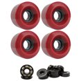 thumbnail image 1 of LONGBOARD CRUISER WHEELS 60mm x 41mm 83A 220C Red  CERAMIC BEARINGS, 1 of 1