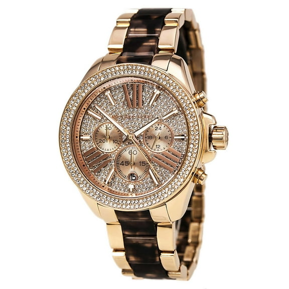 Michael Kors Women's Wren Two-Tone Rose Gold and Acetate Watch MK6159