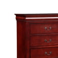 thumbnail image 6 of Acme Traditional Style Wooden Chest with Five Drawers Cherry Brown- Saltoro Sherpi Bed Room Furniture, 6 of 9