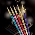 thumbnail image 3 of Seitruly 5 Pieces Manicure Brushes Acrylic Gel Brush Tips Nails Liner Tools Pen Salon Home Painting Art Application Set Type3 NO3 Seitruly CE012211-00, 3 of 6