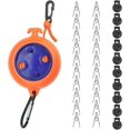 thumbnail image 1 of Tendedero retráctil para exteriores de 8 m, tendedero portátil para acampar, tendedero extensible con 10 hebillas fijas y 20 clips para viajes, balcón, 1 of 5