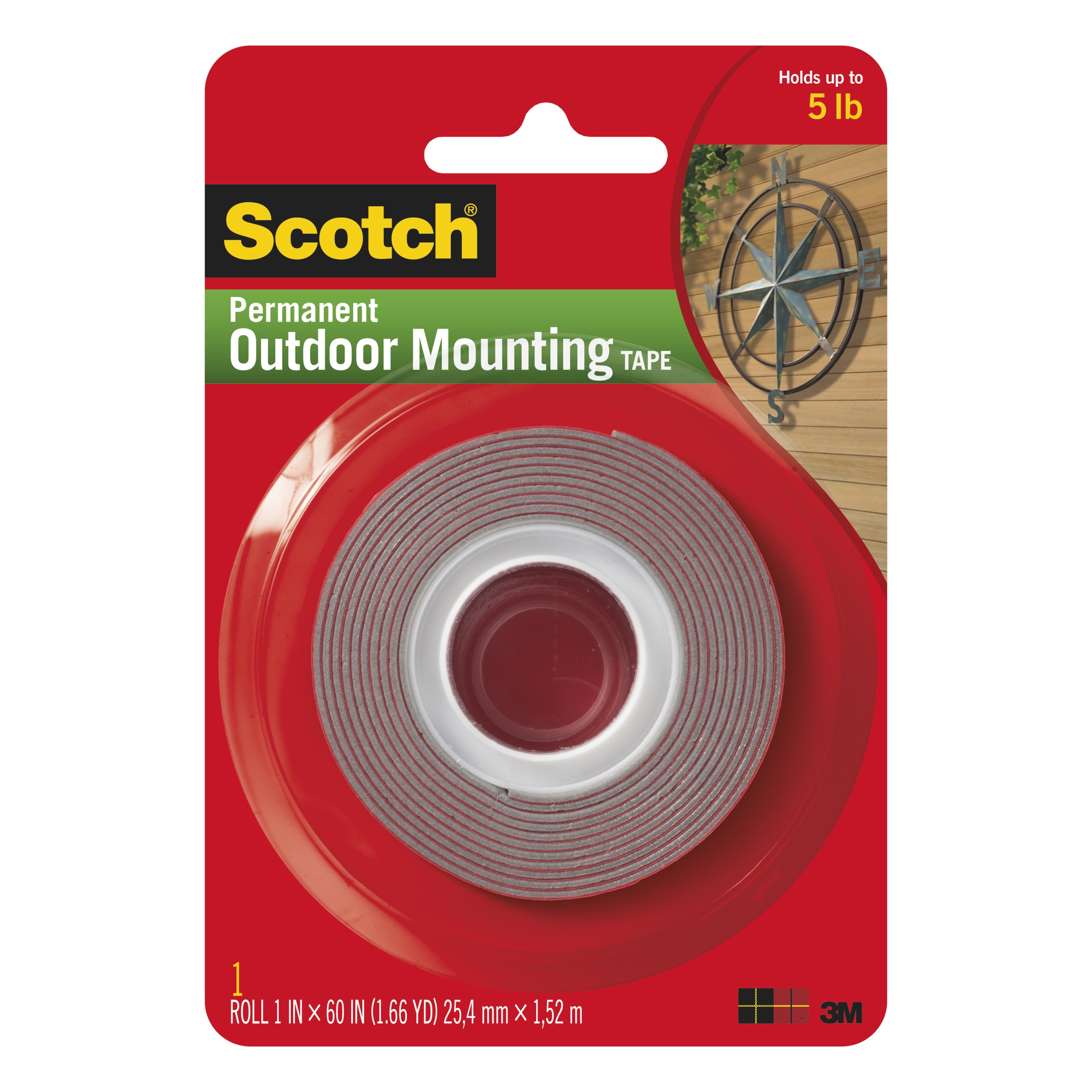 Scotch Heavy-Duty Interior Exterior Mounting Tape