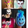 thumbnail image 2 of Juego de máscaras de mascarada de papel blanco Qavctw, 16 piezas, para bricolaje, 2 of 7